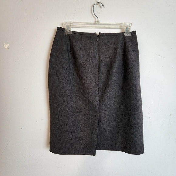 Calvin Klein Charcoal Gray Women's Fully Lined Pencil Skirt Size 2 - Picture 2 of 5